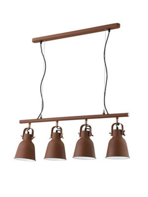 Luminosa Lighting Luminosa Legend Bar Ceiling Dome Pendant, Corten, Copper, White, E27