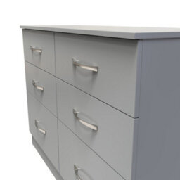 Heddon 6 Drawer Wide Chest In Dusk Grey (Ready Assembled) - thumbnail 4