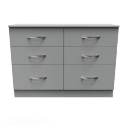 Heddon 6 Drawer Wide Chest In Dusk Grey (Ready Assembled) - thumbnail 1