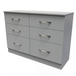 Heddon 6 Drawer Wide Chest In Dusk Grey (Ready Assembled) - thumbnail 3