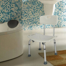 New Disability Shower Bathroom Chair Stool With Backrest Adjustable Safety Seat - thumbnail 6
