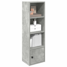 Berkfield Bookcase Concrete Grey 31X24X102 Cm Engineered Wood