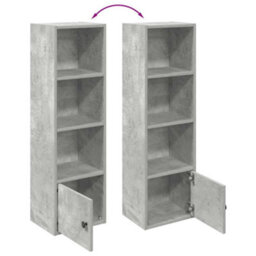 Berkfield Bookcase Concrete Grey 31X24X102 Cm Engineered Wood - thumbnail 8