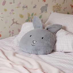 Furn. Kids Grey Rabbit Embroidered Effect Indoor Cushion, (L)30Cm X (W)43Cm - thumbnail 3