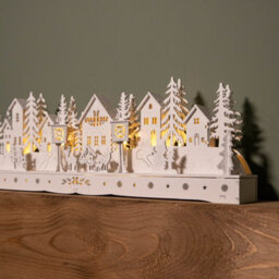 Samuel Alexander 15Cm Battery Operated Light Up Wooden House Scene With 15 Warm White Leds - thumbnail 5