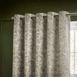 Wylder Bengal Chenille Room Darkening Eyelet Curtain Pair Linen (W)229Cm X (D)229Cm - thumbnail 2