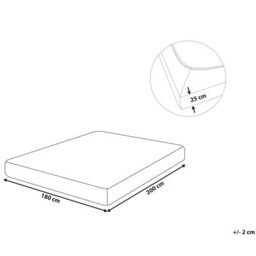 Beliani Fitted Sheet Hofuf 180 X 200 Cm Cotton Black - thumbnail 3