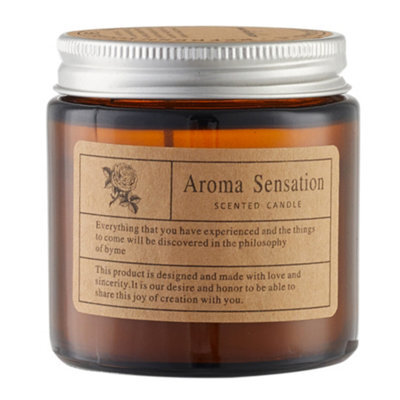 Living And Home 3 Pcs Eco-Friendly Fragrant Soy Wax Candles In Tan Glass Jars - image 1