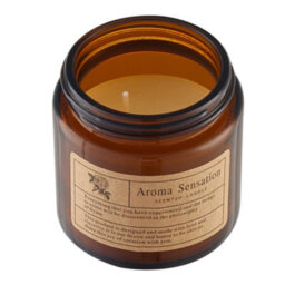 Living And Home 3 Pcs Eco-Friendly Fragrant Soy Wax Candles In Tan Glass Jars - thumbnail 5