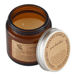 Living And Home 3 Pcs Eco-Friendly Fragrant Soy Wax Candles In Tan Glass Jars - thumbnail 6