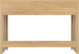 Seconique Seville 2 Drawer Slider Desk In White Gloss Light Oak Effect Veneer - thumbnail 7