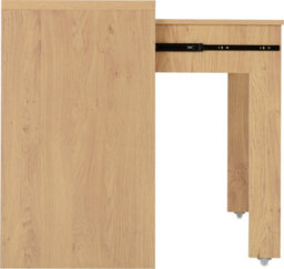 Seconique Seville 2 Drawer Slider Desk In White Gloss Light Oak Effect Veneer - thumbnail 6