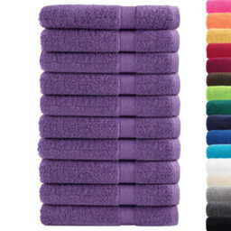 Berkfield Durable Premium Towels Solund 10 Pcs Purple 100X200 Cm 600 Gsm