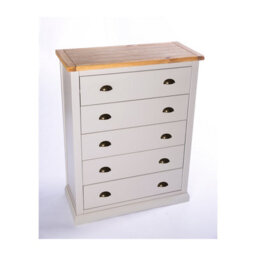 Cabinet Bits Loreo 5 Drawer Chest Of Drawers Brass Cup Handle - thumbnail 3