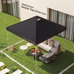 Outsunny Gazebo Roof Replacement Uv50+ Waterproof 3X3(M) Black - thumbnail 8
