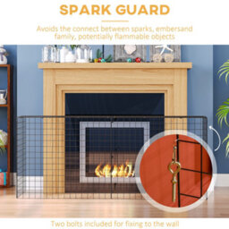 Homcom Fireguard Fire Safe Guard Extending Fireplace Wire Mesh Screen Cover - thumbnail 5