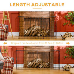 Homcom Fireguard Fire Safe Guard Extending Fireplace Wire Mesh Screen Cover - thumbnail 4