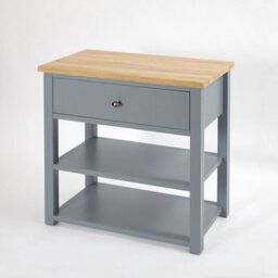 Homestylestore 840mm Light Grey And Oak Bathroom Vanity Unit With Bronze Round Handle