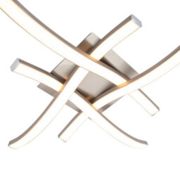 Happy Homewares Modern Led Ceiling Lighting Fitting In Brushed Nickel With 4 Strips - thumbnail 8
