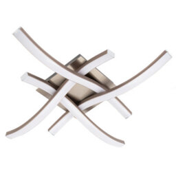 Happy Homewares Modern Led Ceiling Lighting Fitting In Brushed Nickel With 4 Strips - thumbnail 2