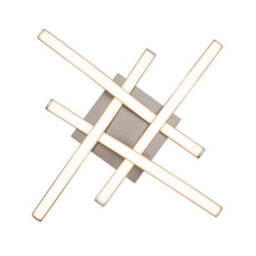 Happy Homewares Modern Led Ceiling Lighting Fitting In Brushed Nickel With 4 Strips - thumbnail 3