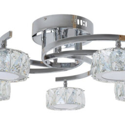 Pagazzi Lighting Pagazzi Dilan 5-Light Led Polished Chrome Semi-Flush Ceiling Light - thumbnail 4