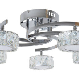 Pagazzi Lighting Pagazzi Dilan 5-Light Led Polished Chrome Semi-Flush Ceiling Light - thumbnail 6