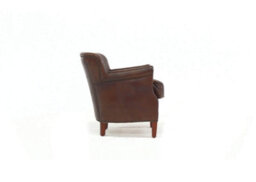 Professor Armchair Vintage Distressed Brown Real Leather - thumbnail 7
