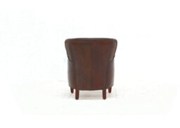 Professor Armchair Vintage Distressed Brown Real Leather - thumbnail 5