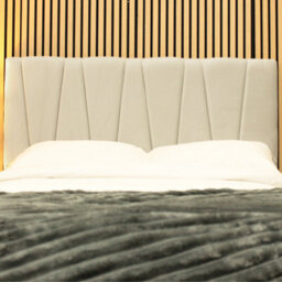 "Urban Textures - Vallor Luxury 26"" High Velvet Fabric Upholstered Headboard - Silver" - thumbnail 1