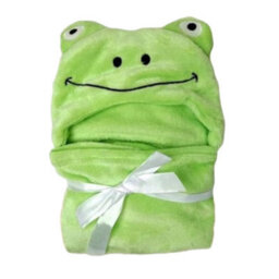 Woodside Home Living Hooded Baby Blanket - Frog - thumbnail 1