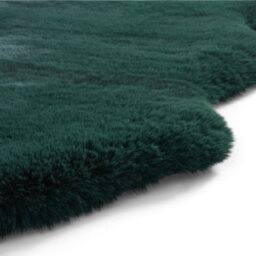 Sheepskin Jewel Green Plain Shaggy Rug, 50mm Thickness Modern Rug For Bedroom, Living Room, & Dining Room-60Cm X 180Cm (Double) - thumbnail 4