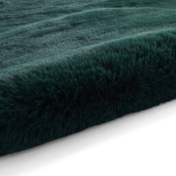 Sheepskin Jewel Green Plain Shaggy Rug, 50mm Thickness Modern Rug For Bedroom, Living Room, & Dining Room-60Cm X 180Cm (Double) - thumbnail 3