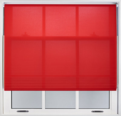 Furnished Daylight Roller Blinds - Red Trimmable Blind For Windows And Doors (W)80Cm (L)210Cm - image 1