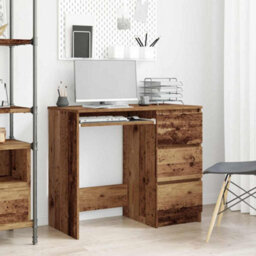Berkfield Desk Old Wood 90X45X76 Cm Engineered Wood - thumbnail 3
