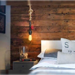 Long Life Lamps Company Industrial Water Pipe Vintage Ceiling Rope Pendant Light With Valve Tap M0168 - thumbnail 9