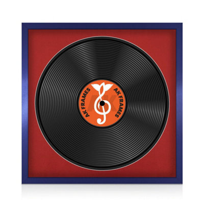 "16X16"" Purple Sleek Vinyl Record Frame With Crimson Mount For 12 Inch Lp Disc - Ak Frames" - image 1
