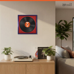 "16X16"" Purple Sleek Vinyl Record Frame With Crimson Mount For 12 Inch Lp Disc - Ak Frames" - thumbnail 5