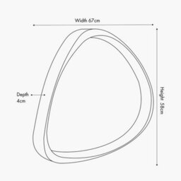 Pacific Lifestyle Grey Oak Wood Veneer Curved Wall Mirror - thumbnail 6