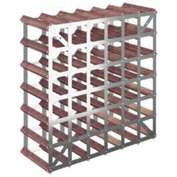 Berkfield Wine Rack For 42 Bottles Brown Solid Wood Pine - thumbnail 6