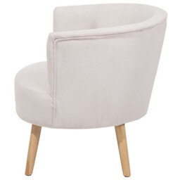 Beliani Armchair Odenzen Fabric Off-White - thumbnail 5
