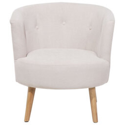 Beliani Armchair Odenzen Fabric Off-White - thumbnail 4