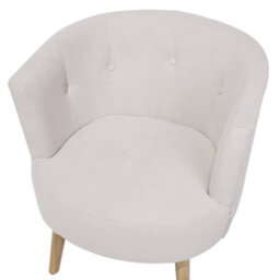 Beliani Armchair Odenzen Fabric Off-White - thumbnail 7