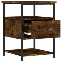 Berkfield Bedside Cabinets 2 Pcs Smoked Oak 40X42X56 Cm Engineered Wood - thumbnail 6