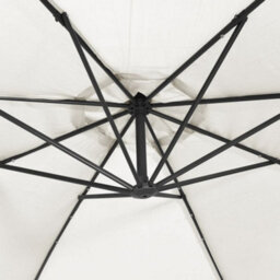Berkfield Cantilever Umbrella With Led Lights And Metal Pole 350 Cm Sand - thumbnail 8