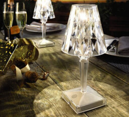 Rechargeable Diamond Touch Control Lamp - Usb Charging Dimmable Light For Dining Or Side Table - Measures 26 X 8 X 8Cm - thumbnail 1