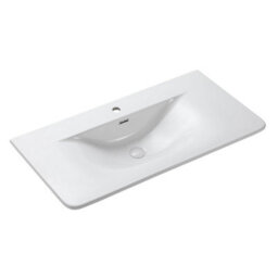 Plum&clay Isla Fluted Blue 1 Drawer Wall Hung Bathroom Vanity Unit & Ceramic Basin Set (W)600mm - thumbnail 2