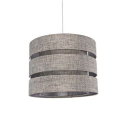 Inlight Ponte Blue Metallic Effect Contemporary Trio Cylinder Light Shade (D)33Cm - thumbnail 4