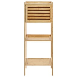 Beliani Shelving Unit Beckley Bamboo Wood Light Brown - thumbnail 5