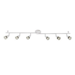 Saxby Sax61002 Lighting Amalfi Two Bar With Six Halogen Spotlights White - thumbnail 2